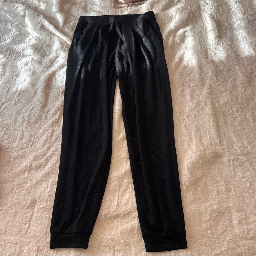 Express Black Sparkle Jogger Pants
